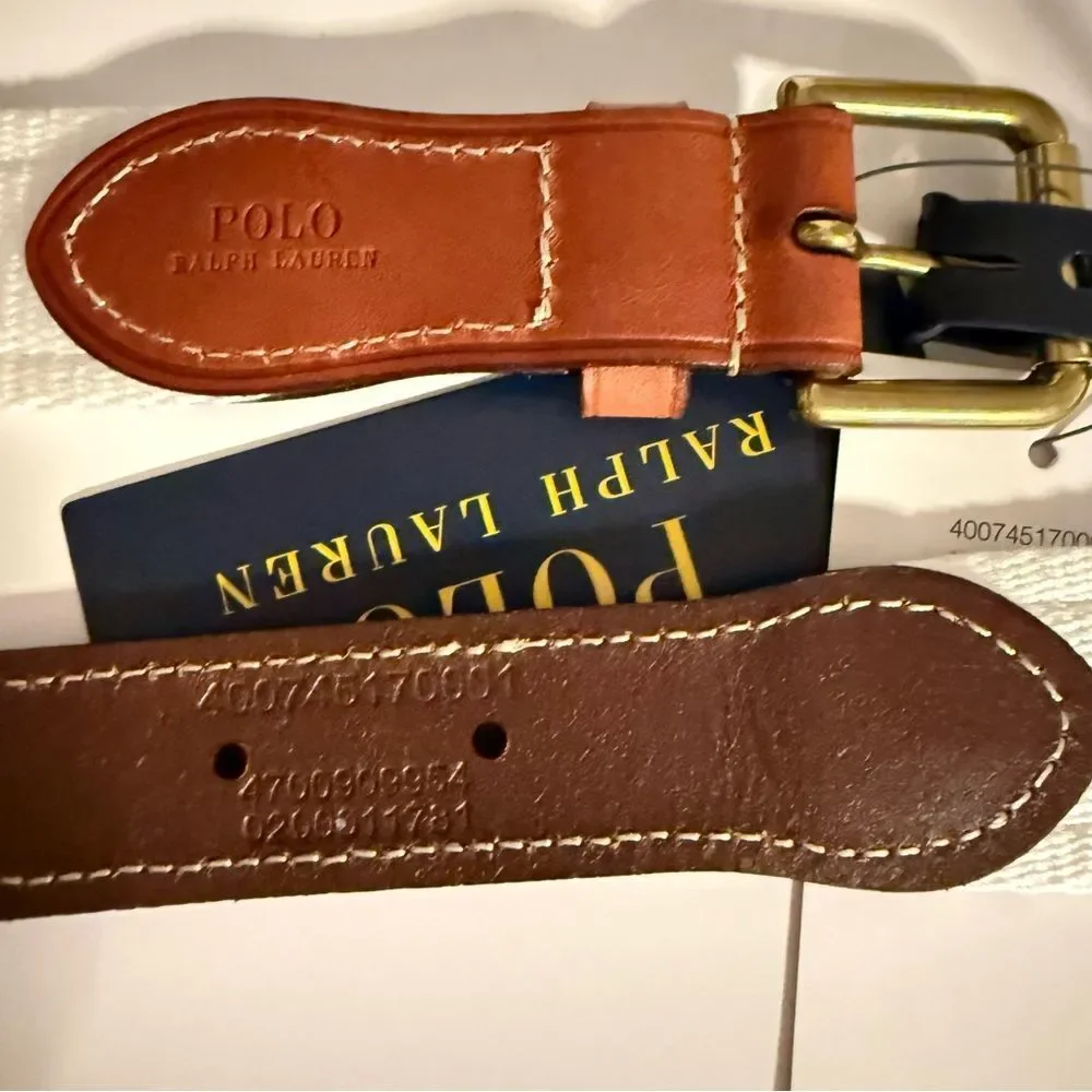Polo Ralph Lauren Boys Belt Size 26 | Junior Kids Leather & Canvas – NWT